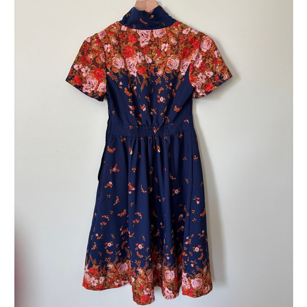 ModCloth Retro Lively Identity Butterfly Dress Small, Whimsy Cottage - Picture 7 of 11